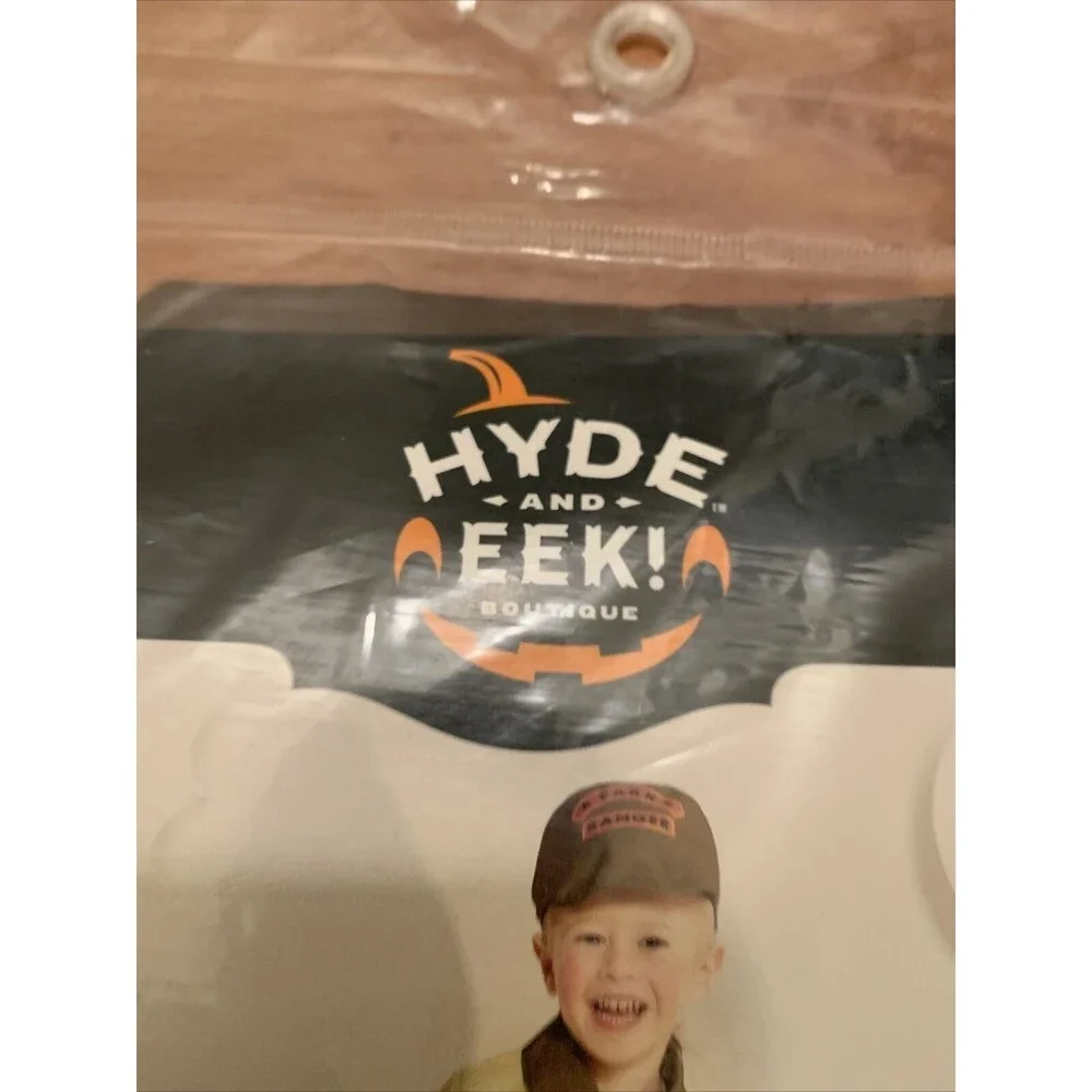 Hyde & Eeek! Boutique 2pc Park Ranger Costume Top & Hat Toddler Boys Size Small